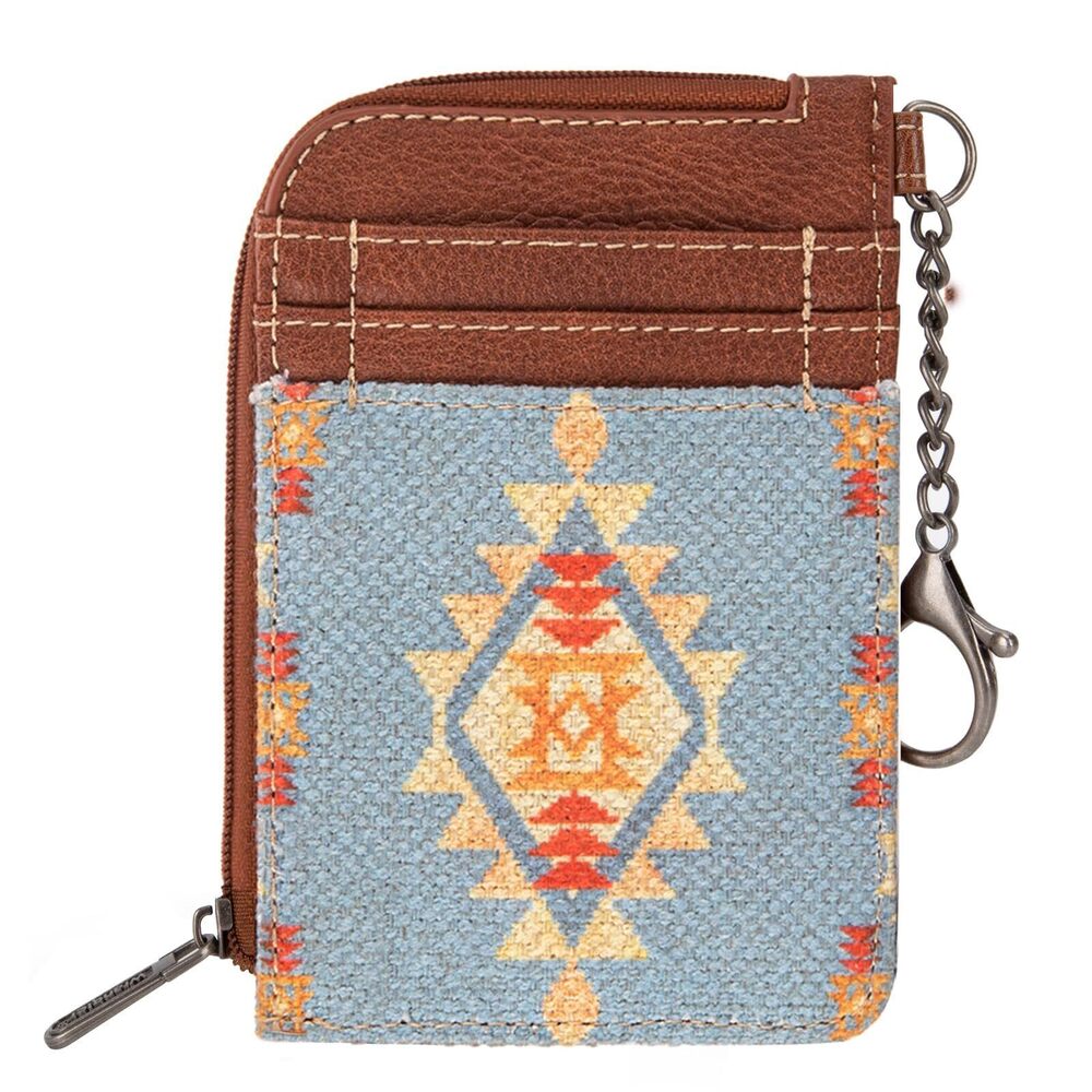 6046 Wrangler Card Wallet Boho Aztec Credit Card Holder with Zipper Pocket